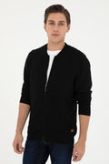 Men's Black Knitwear Cardigan