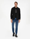 Black Regular Fit Jean Shirt