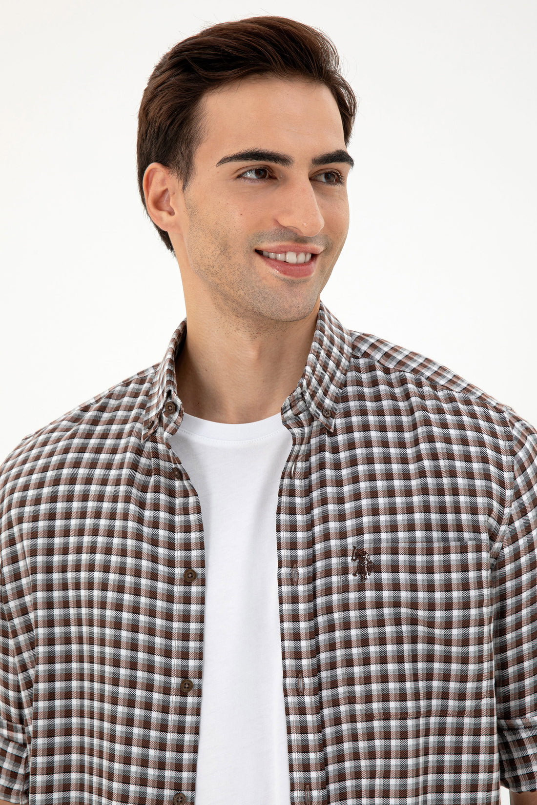 Men's Brown Long Sleeve Shirt