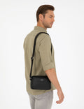 Men's Black Shoulder Bag