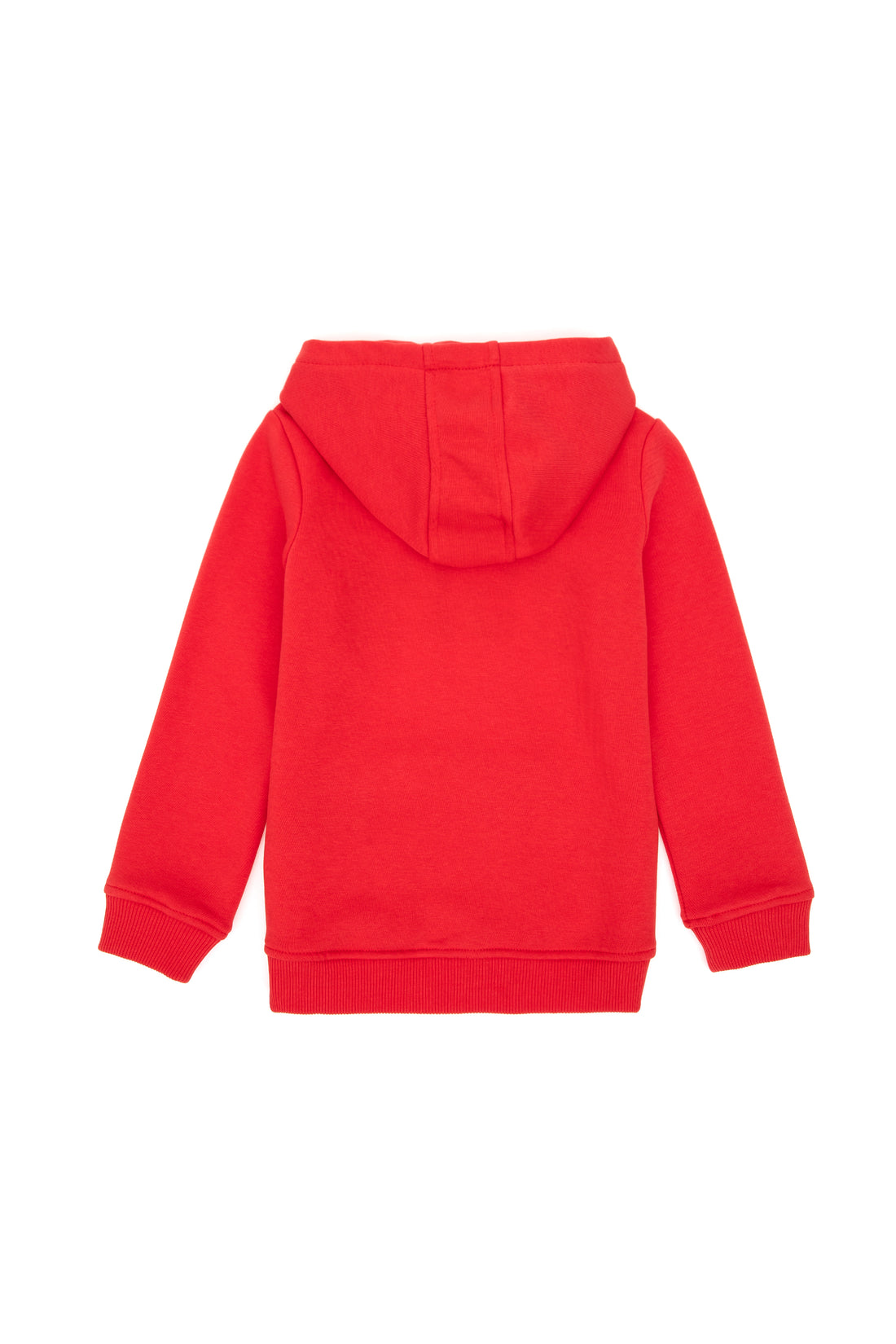Girls' Red Basic Hooded Sweatshirt