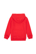 Girls' Red Basic Hooded Sweatshirt