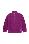 Girls' Half Zip Violet Fleece Sweatshirt