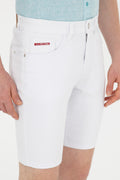 Men's White Jean Shorts