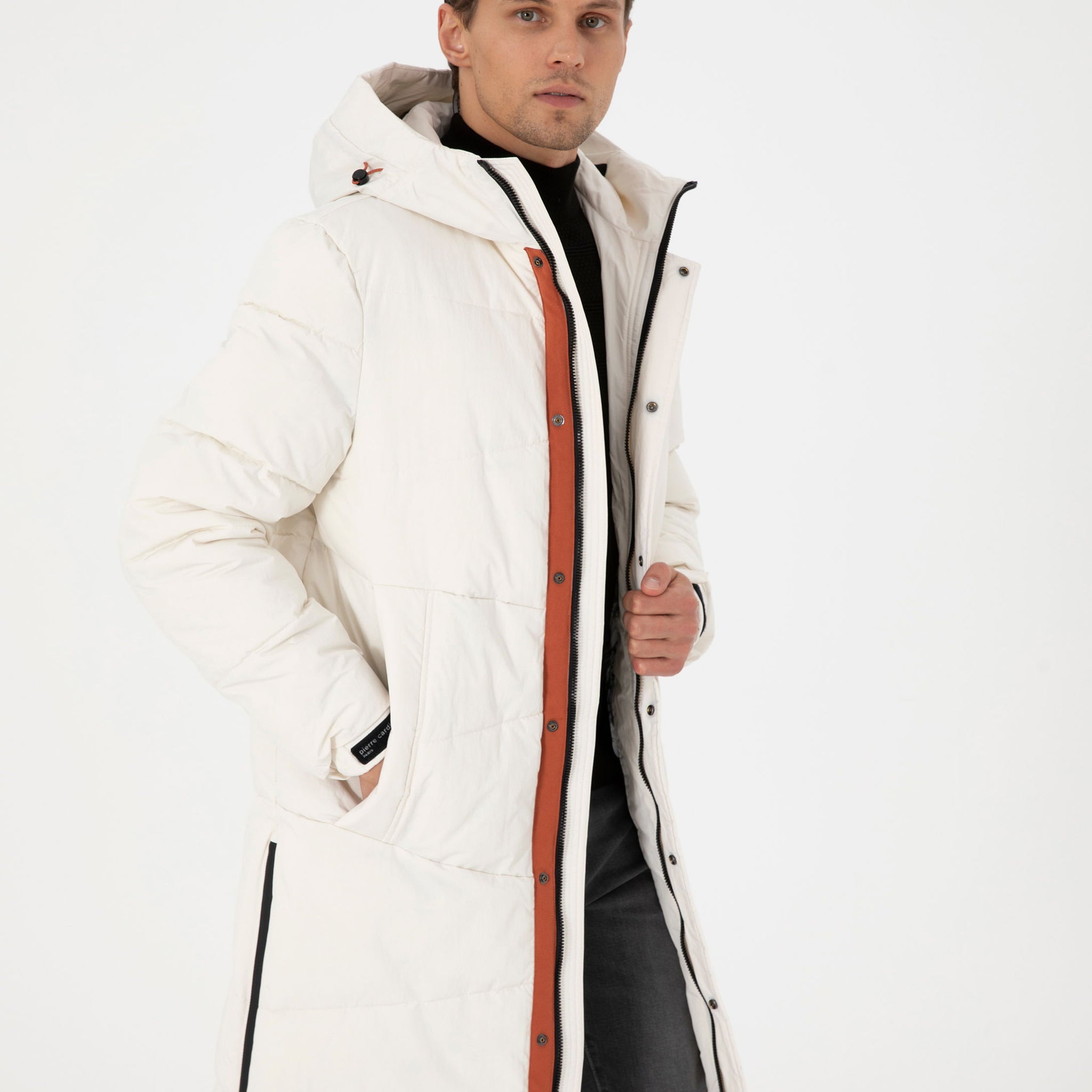 Ecru Regular Fit Coat