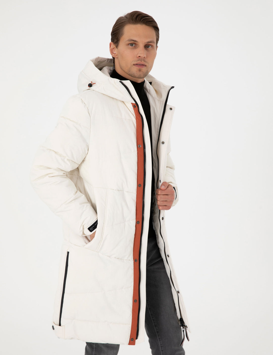 Ecru Regular Fit Coat