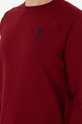 Men's Burgundy Basic Sweatshirt