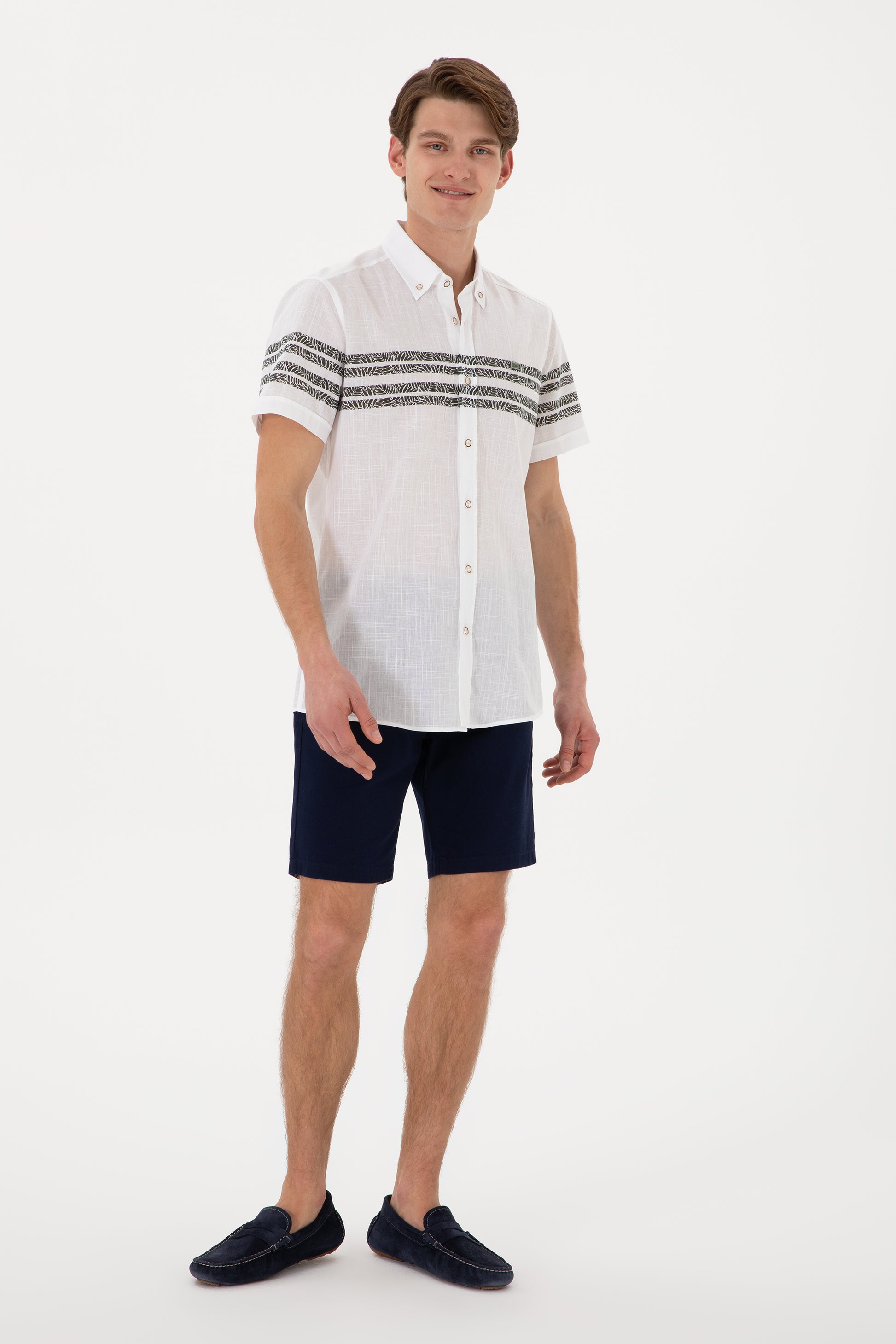Men's Dark Khaki Short Sleeve Shirt