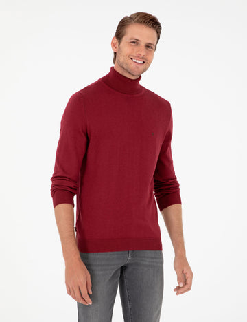 Cherry Slim Fit Turtleneck Basic Knitwear Sweater