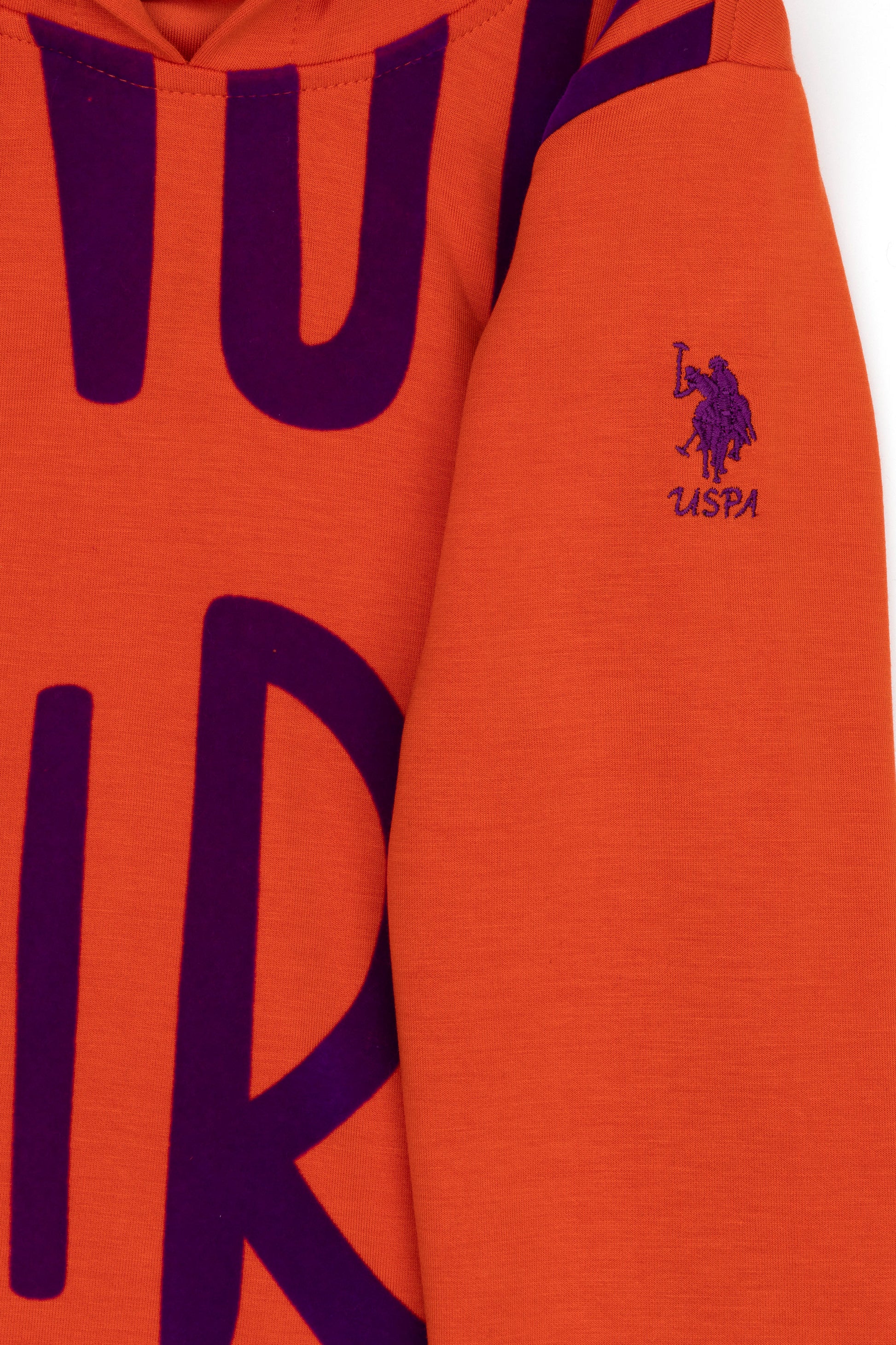 Girl's Orange Hooded Sweatshirt