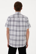 Men's Navy Blue Short Sleeve Shirt