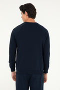 Men's Navy Blue Basic Sweatshirt