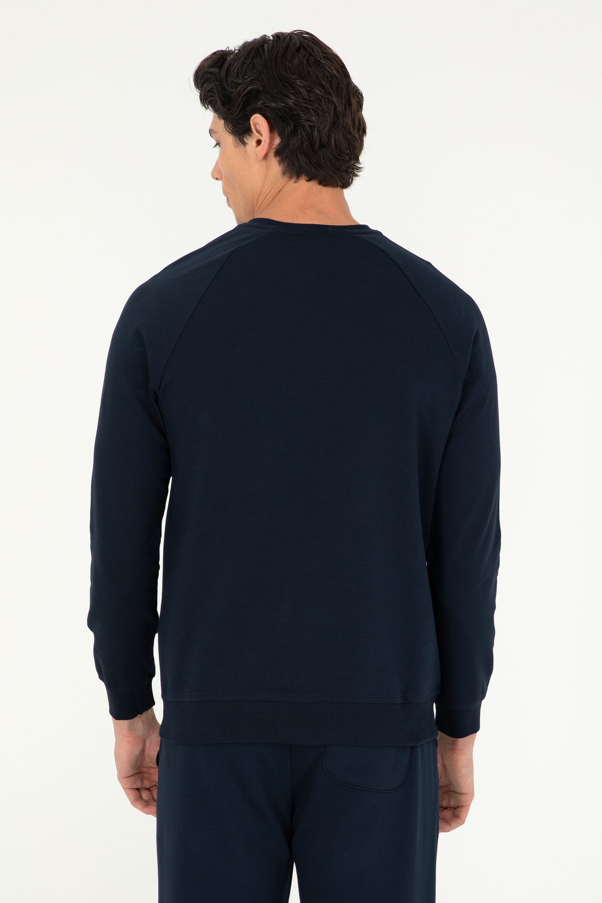 Men's Navy Blue Basic Sweatshirt