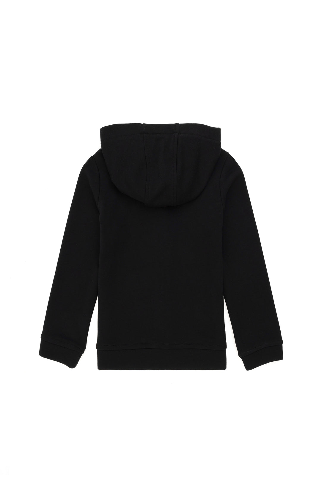 Girls' Black Hooded Basic Sweatshirt