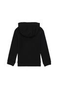 Girls' Black Hooded Basic Sweatshirt