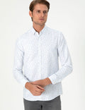 Blue Slim Fit Long Sleeve Shirt
