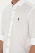 Men's White Long Sleeve Basic Shirt