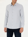 Grey Slim Fit Long Sleeve Shirt