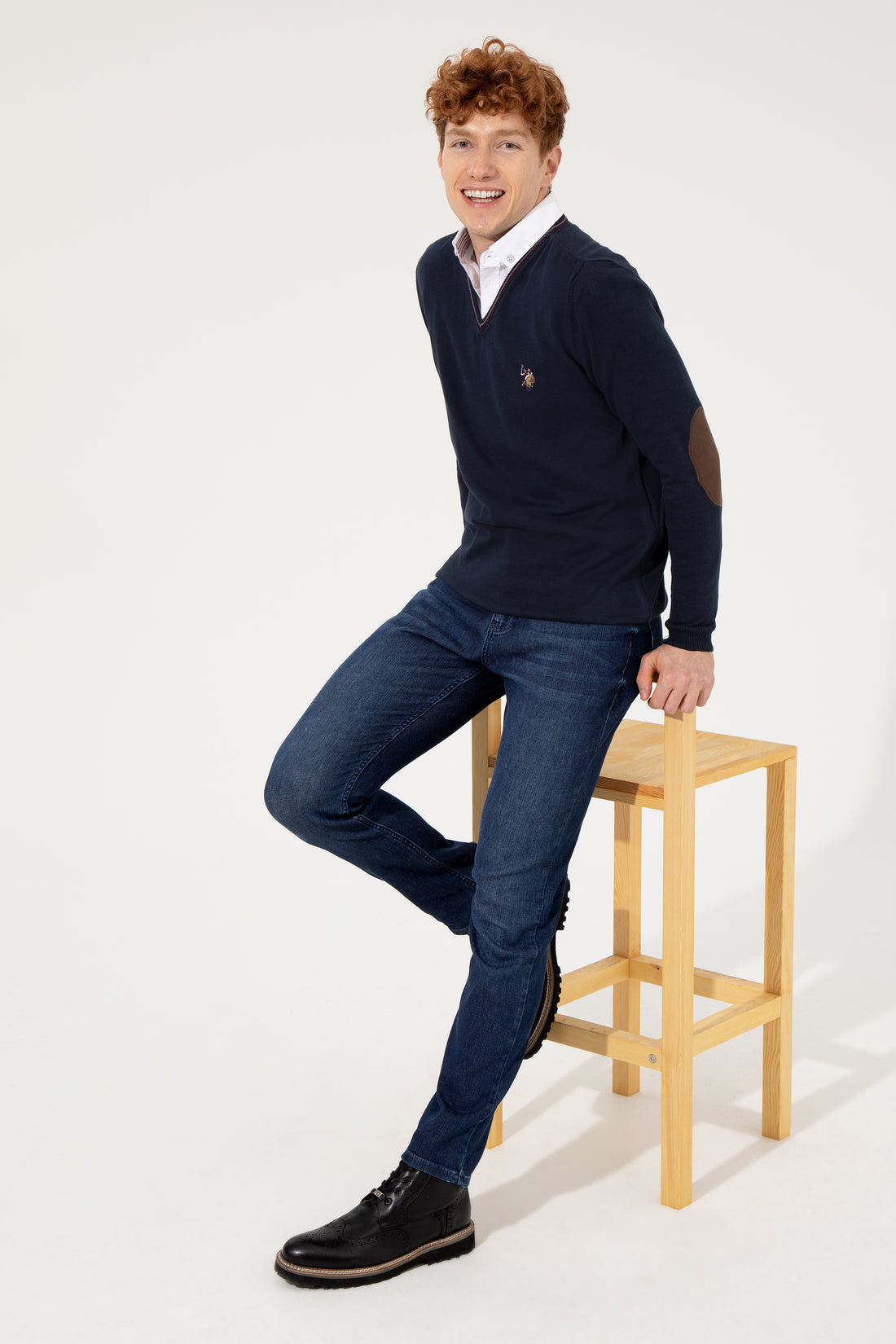 Men's Navy Blue Basic Sweater