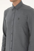 Men's Anthracite Long Sleeve Basic Shirt