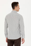 Men's Plaid Navy Shirt