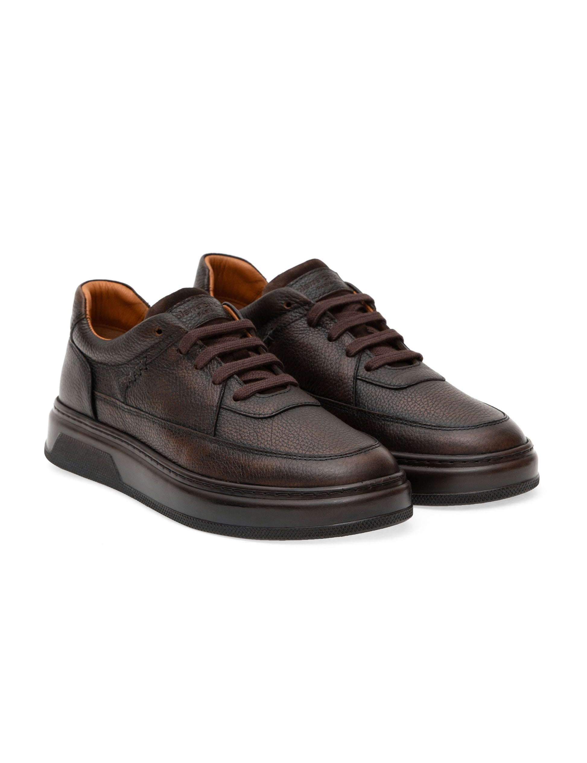 Brown 100% Leather Casual Shoes