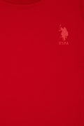 Boy's Red Basic Crew Neck T-Shirt