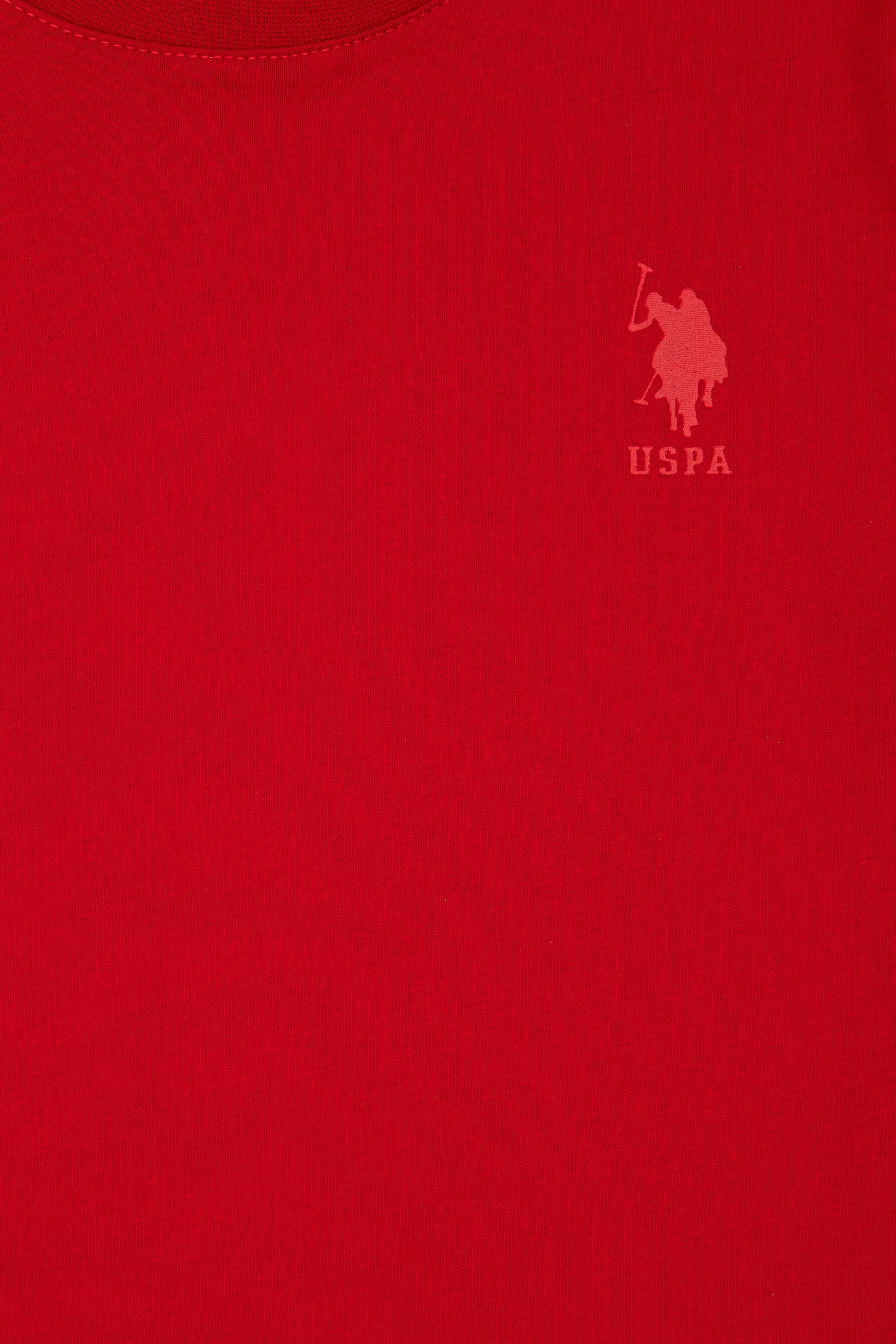 Boy's Red Basic Crew Neck T-Shirt