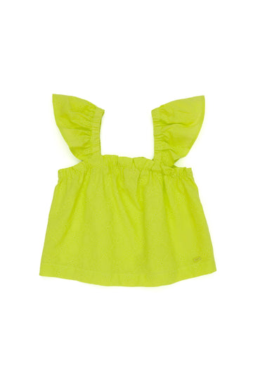 Girls' Neon Yellow Short Sleeve Shirt