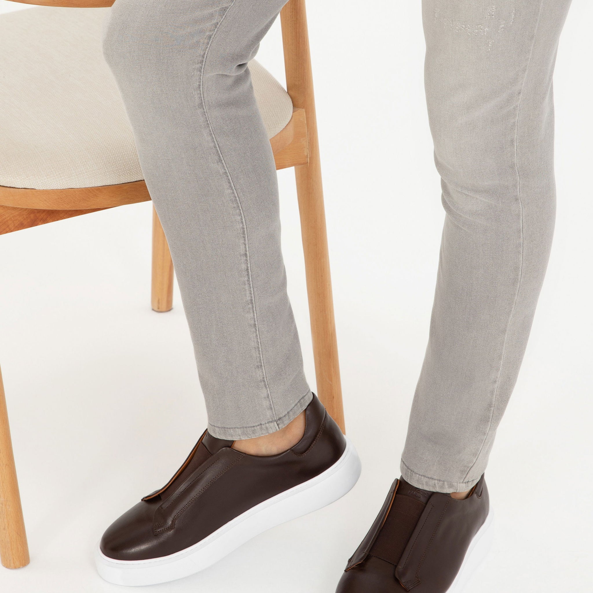 Brown 100% Leather Casual Shoes