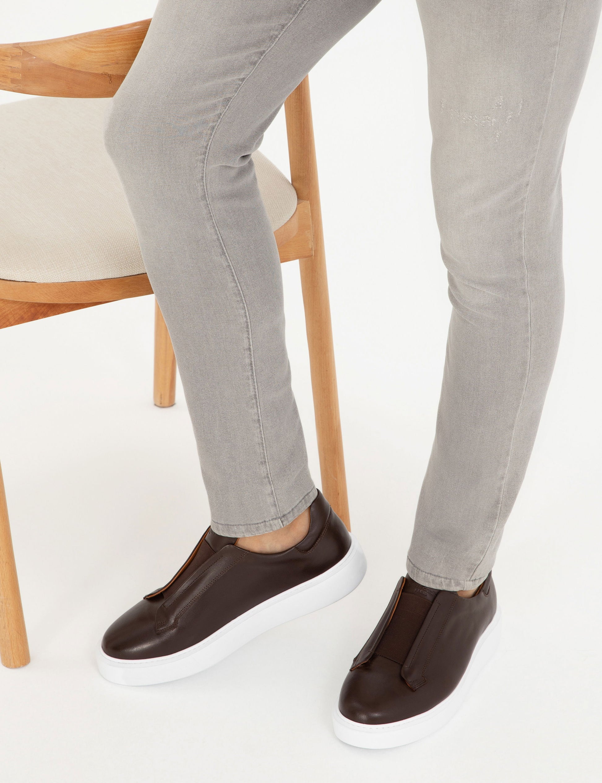 Brown 100% Leather Casual Shoes