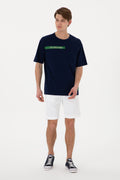 Men's Comfort Fit Crew Neck Navy T-Shirt