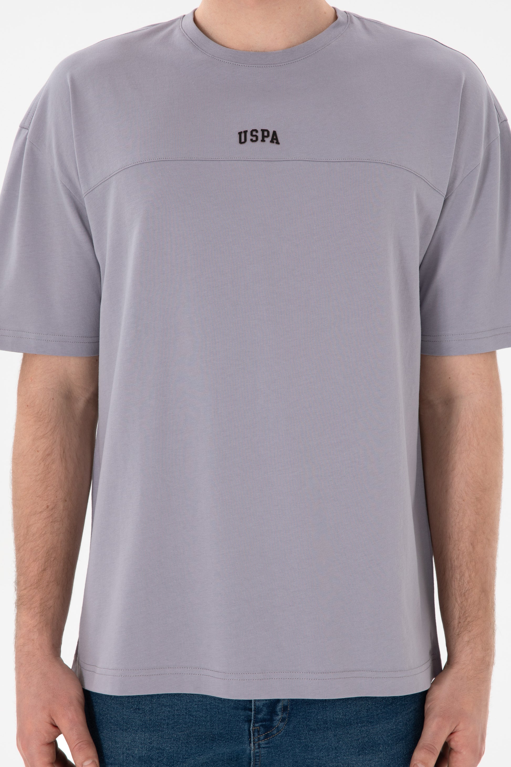 Men's Comfort Fit Crew Neck Grey T-Shirt