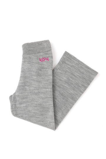 Girls' Grey Melange Sweater Pants