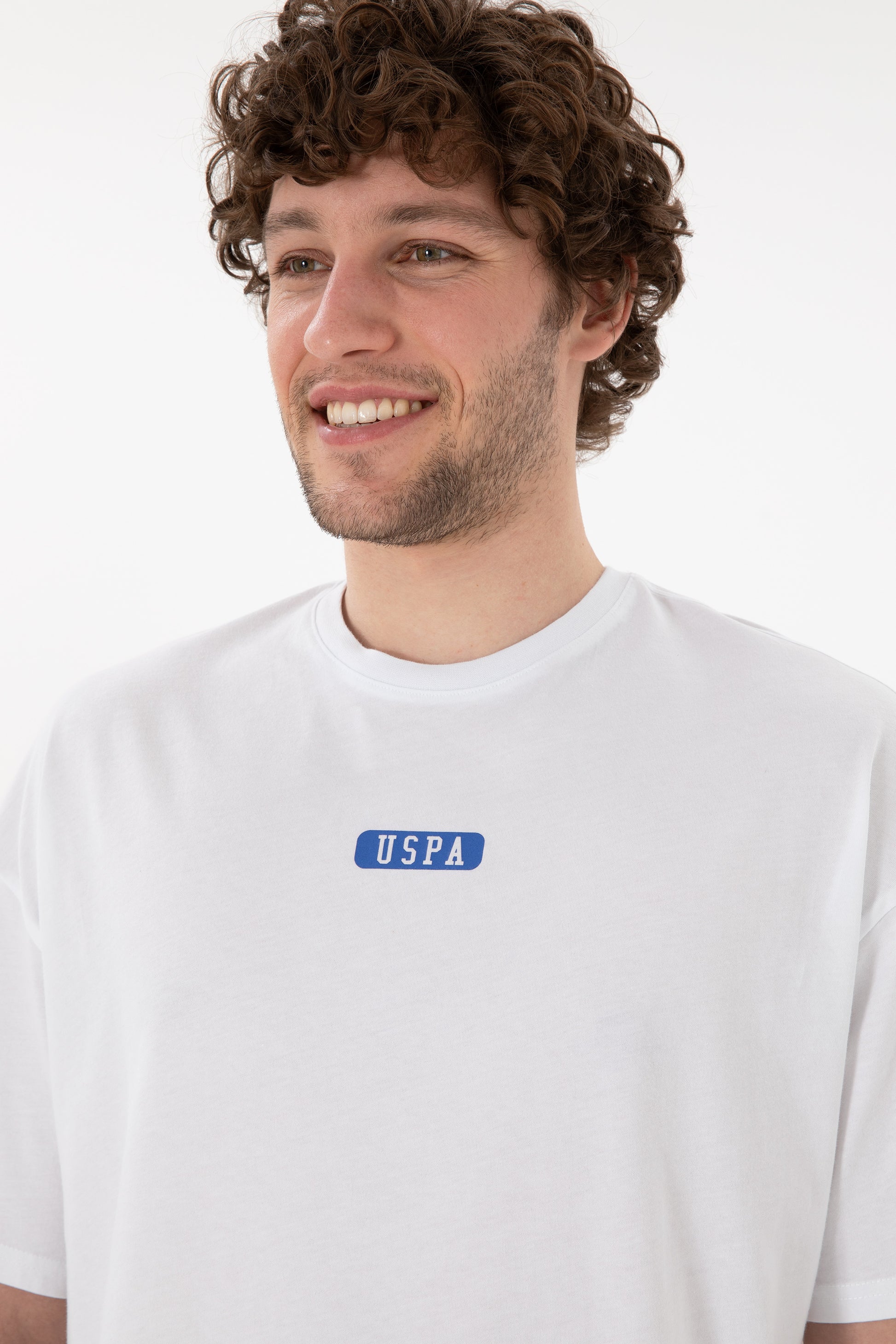Men's Oversize Fit Crew Neck White T-Shirt