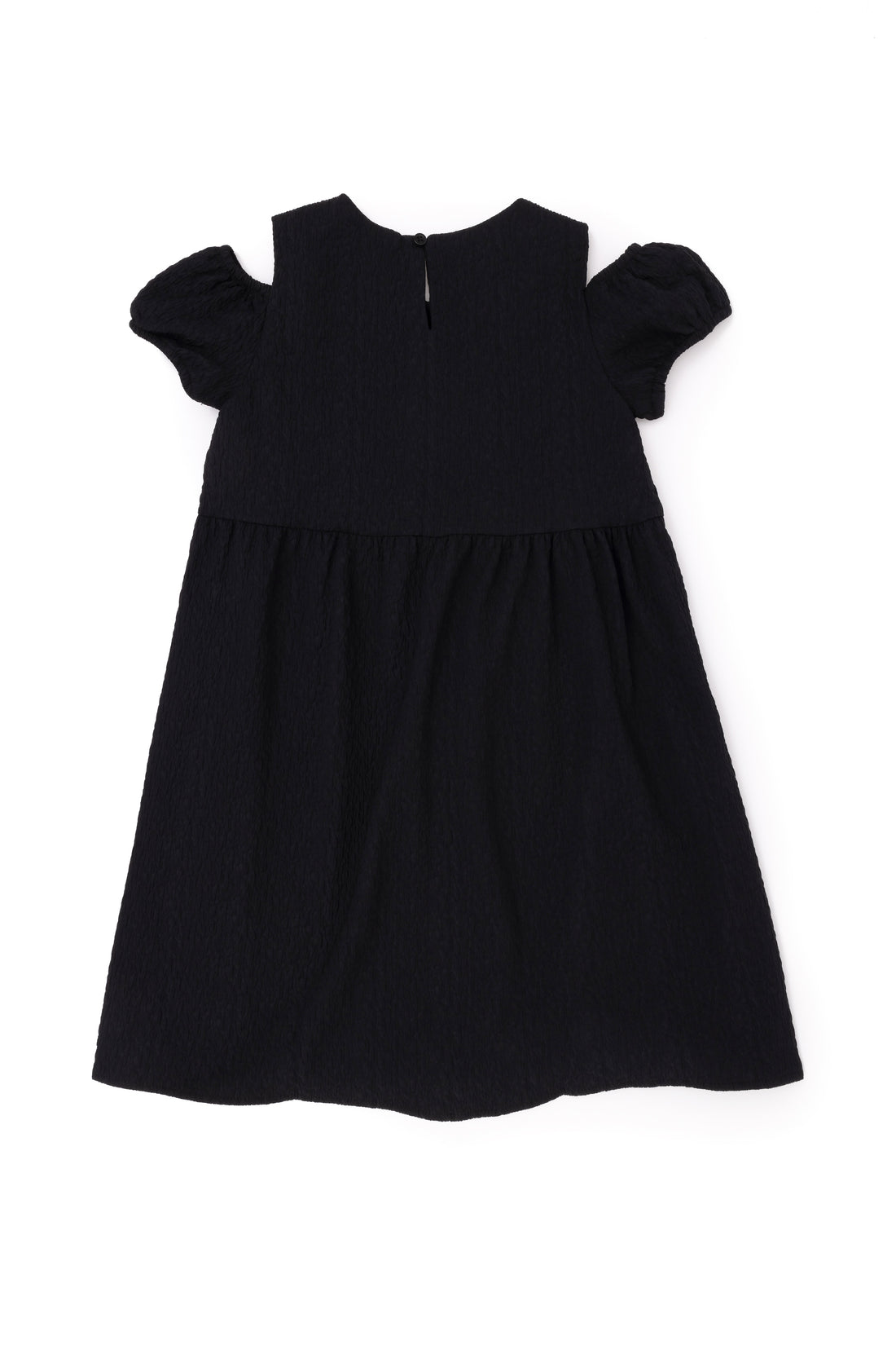 Girls' Black Sleeveless Woven Dress