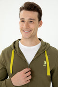 Men's Khaki Knitted Cardigan