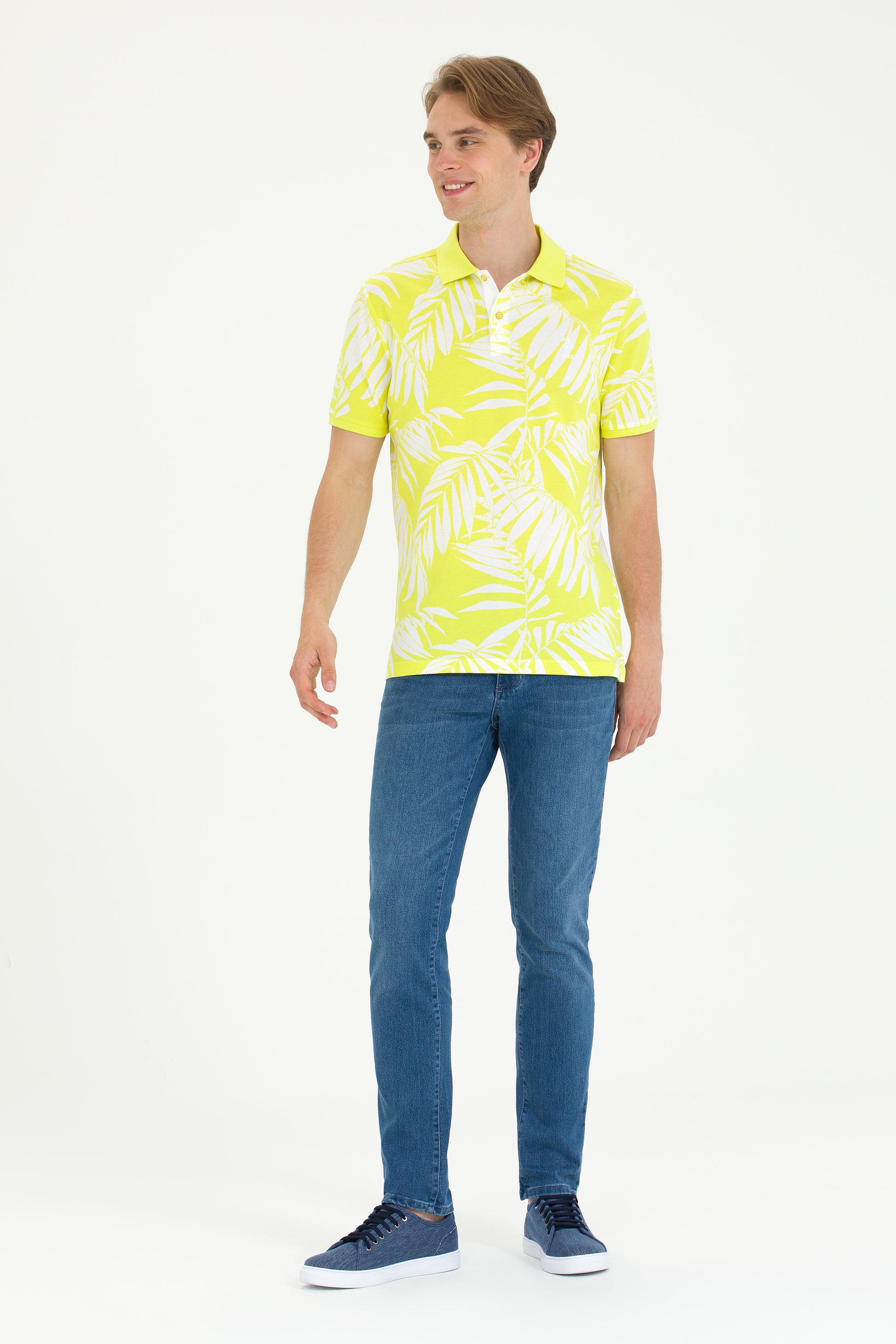 Men's Citron Polo Neck T-Shirt