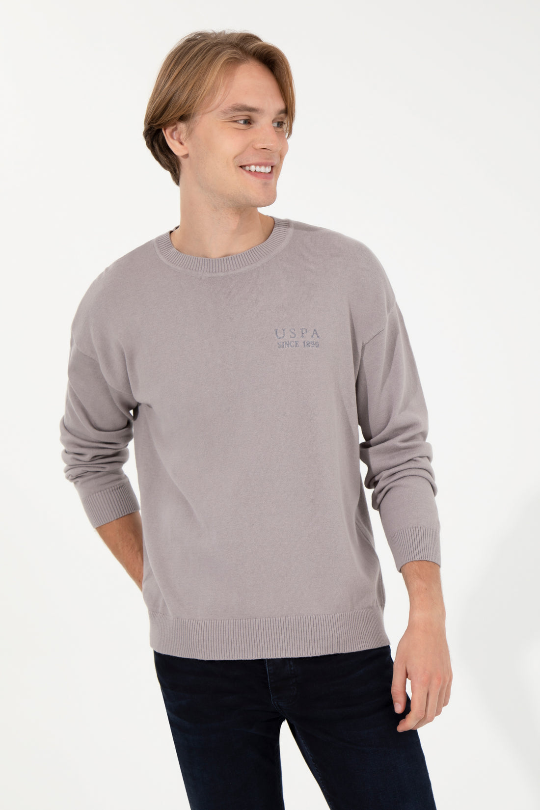 Men's Mink Crew Neck Knitwear Sweater