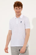 Men's White Polo Neck T-Shirt