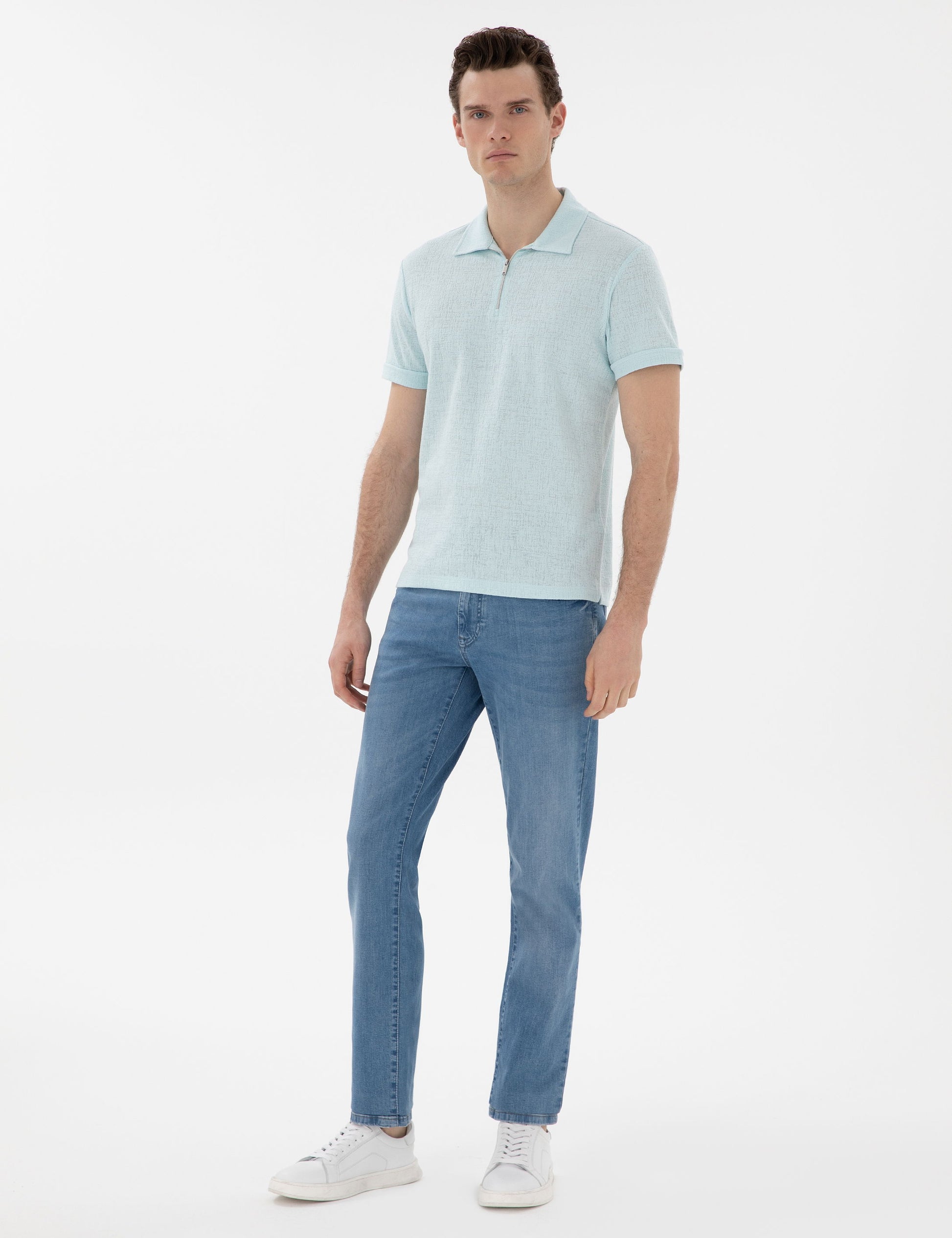 Aqua Green Slim Fit T-Shirt