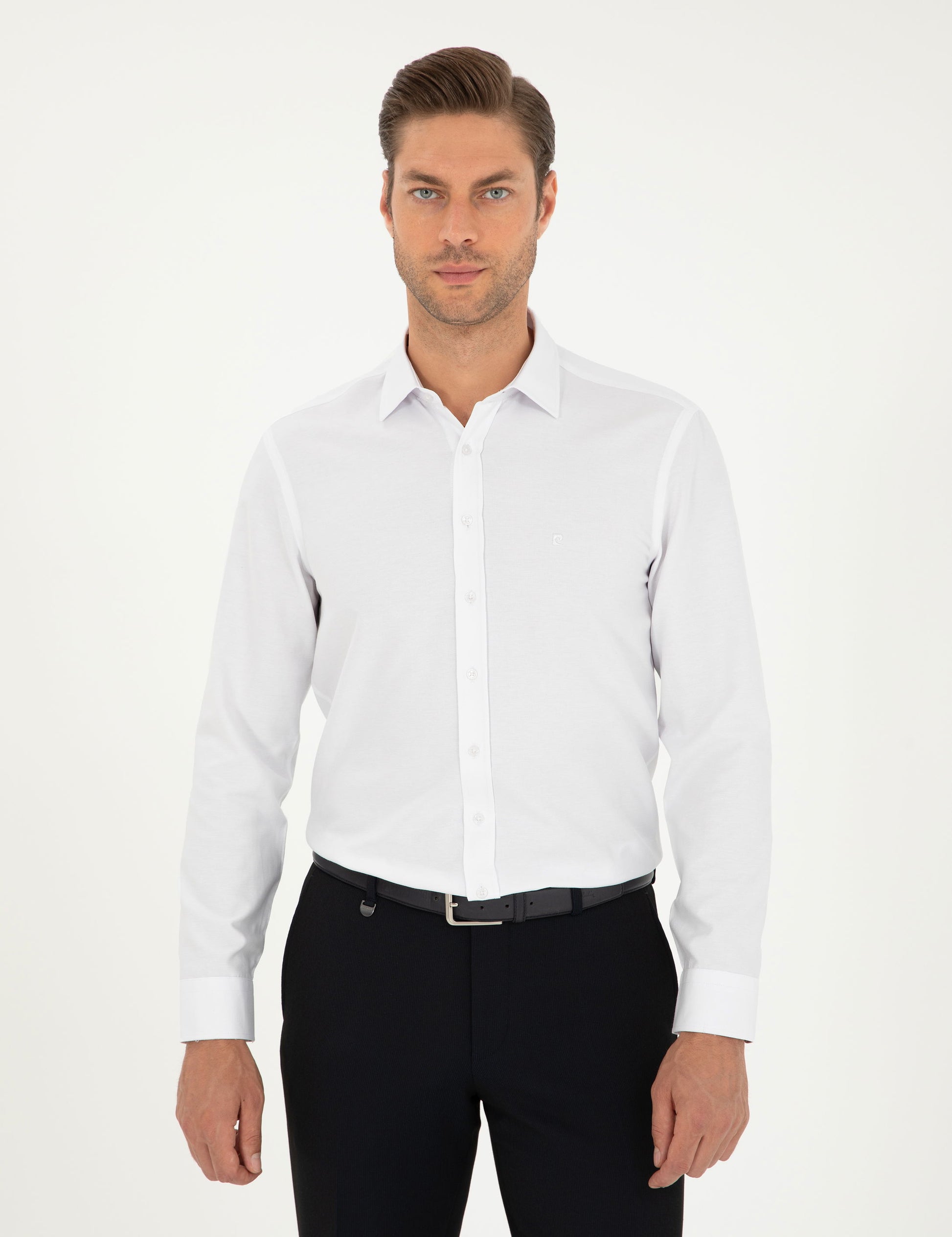 White Oxford Slim Fit Long Sleeve Shirt