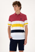 Men's Regular Fit Polo Neck Cherry T-Shirt