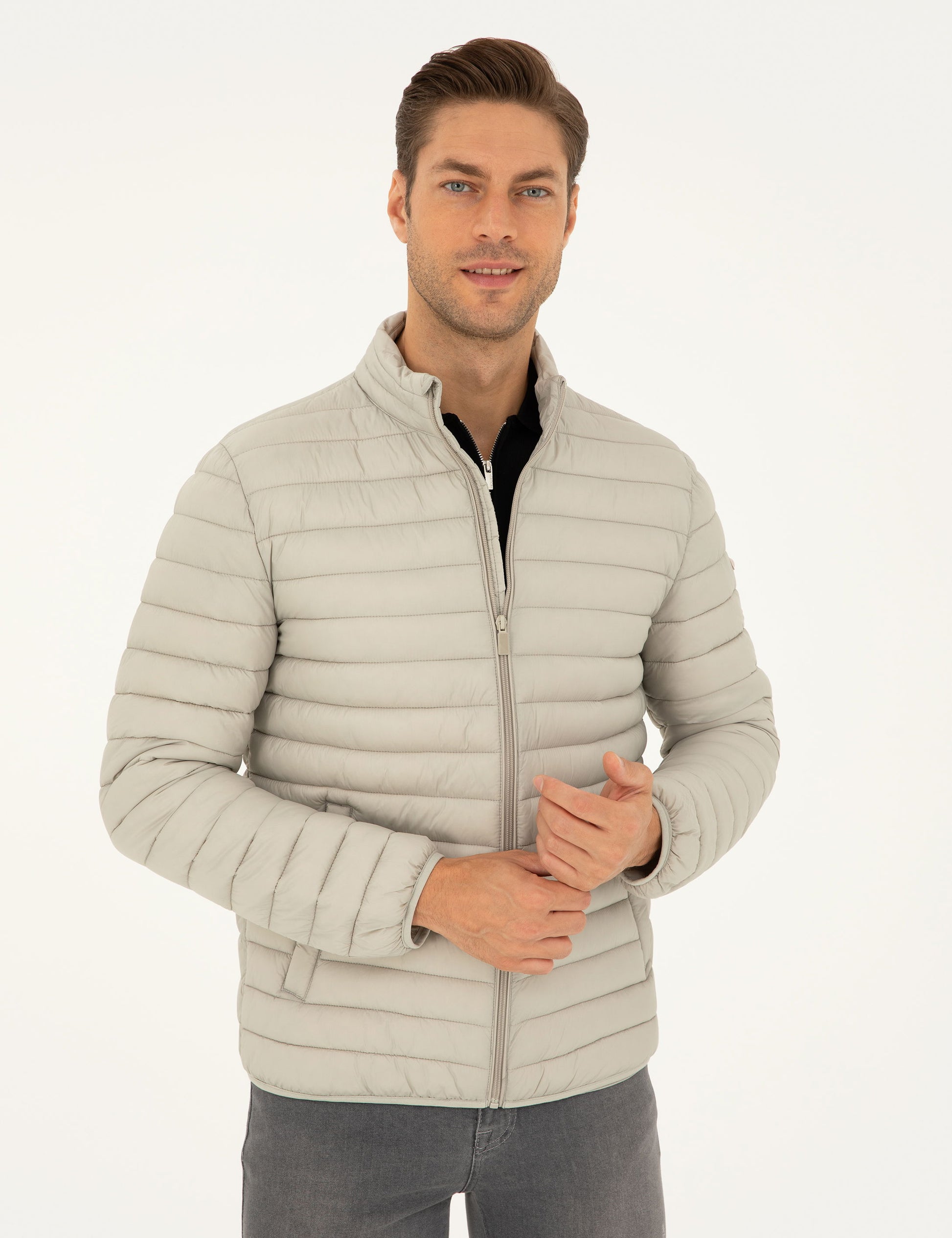 Beige Quilted Sport Coat