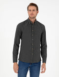 Anthracite Slim Fit Long Sleeve Shirt
