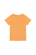 Girls' Orange Crew Neck Basic T-Shirt