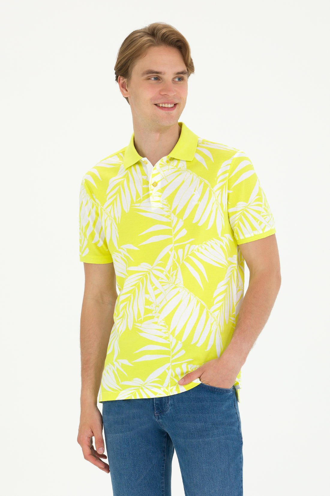 Men's Citron Polo Neck T-Shirt