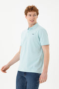 Men's Water Green Basic T-Shirt