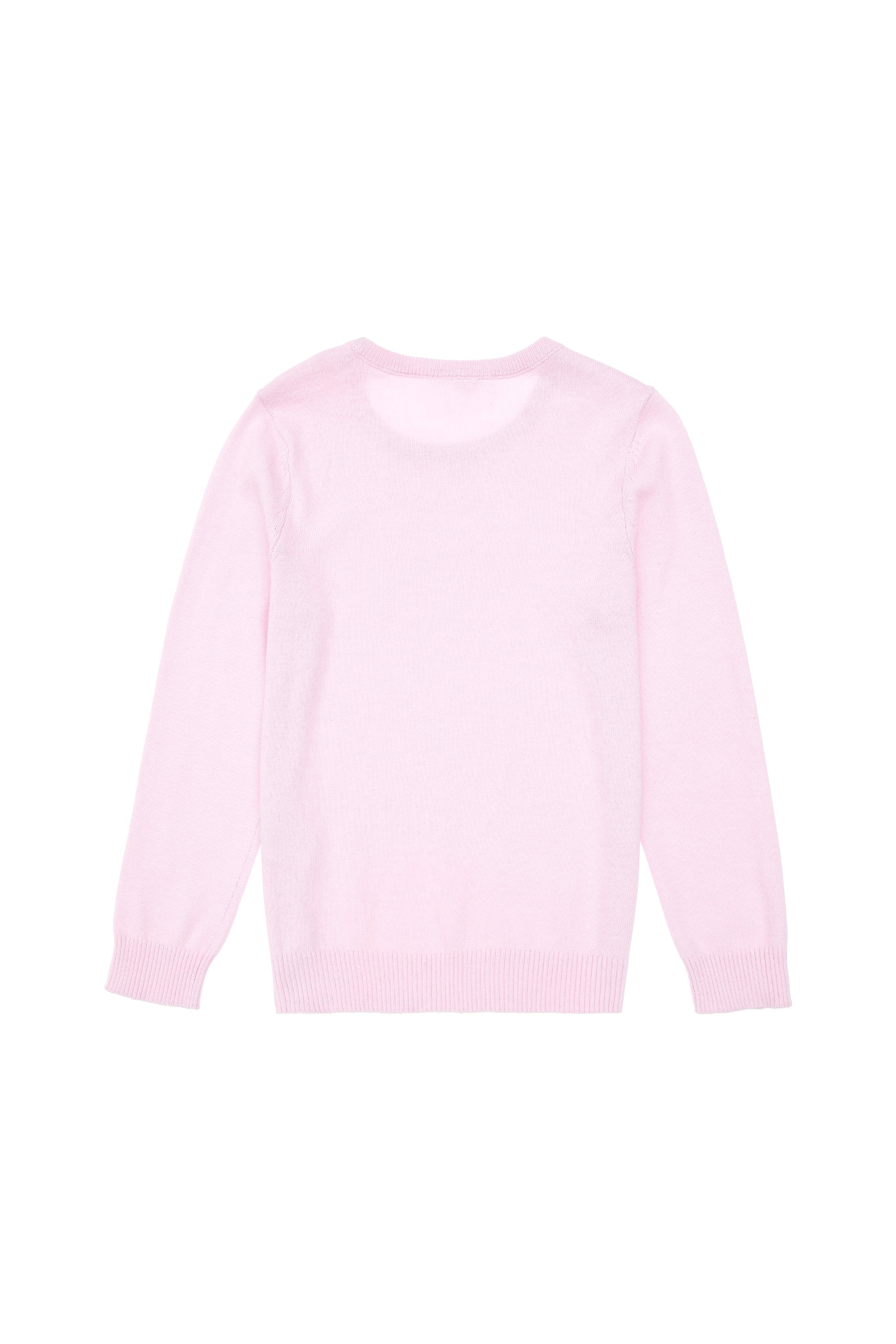 Girls' Pink Basic Sweater