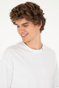 Men's Oversize Fit Crew Neck White T-Shirt
